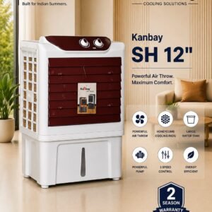 Kanbay SH 12" Personal Air Cooler with Honeycomb Cooling Pads & Powerful Air Throw