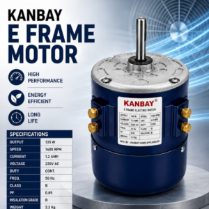 Kanbay E Frame High-Performance Electric Cooler Motor (135W, 1400 RPM)