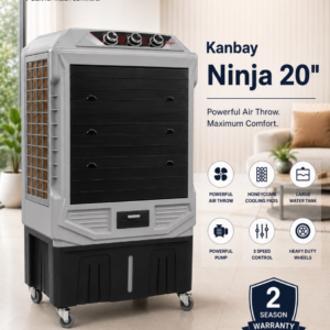 Kanbay Ninja 20" Heavy Duty Air Cooler with Honeycomb Pads & Castor Wheels