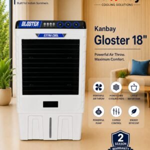 Kanbay Gloster 18" Extra Cool  Air Cooler with Honeycomb Pads & Heavy Air Throw