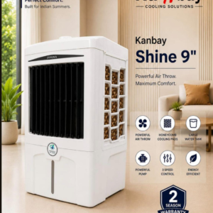 Kanbay Shine 9" Personal Air Cooler with Honeycomb Cooling Pads & Powerful Air Throw
